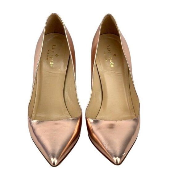 Kate Spade New York Metallic Rose Gold Stiletto Pumps Size 8 B - Picture 2 of 7